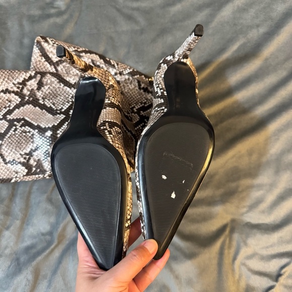 Mango Snakeskin Heeled Boots - Picture 3 of 11